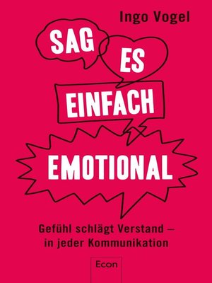 cover image of Sag es einfach emotional